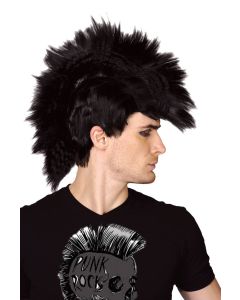 Black Punk Rocker Mohawk Wig  (WI5807BK)
