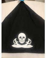 Pirate Bandana - Black Cotton With Skull Print (CB10542)