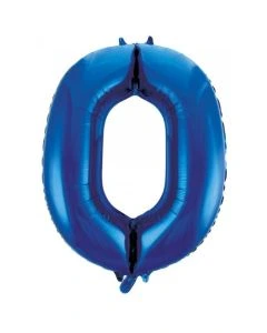 0 Saphire Blue Number - 86cm (34') Foil Balloon (0BlueA)
