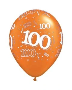 100-A-Round Orange Pearl - 28cm (11 Inch) Latex Balloon (100-10)